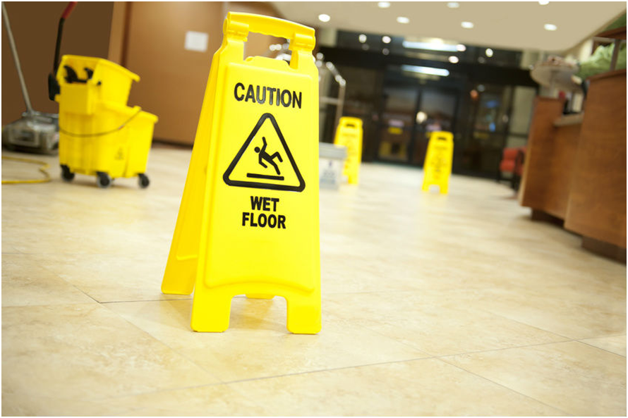 Sometimes lack of cleanliness can cause a slip and fall injury